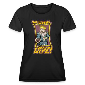 Roi de la vie - T-shirt sport Femme - noir - Devant - AI Model Female 172 light (172cm)