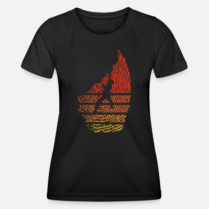 Sunset Summit Silhouette - Women's Functional T-Shirt - black
