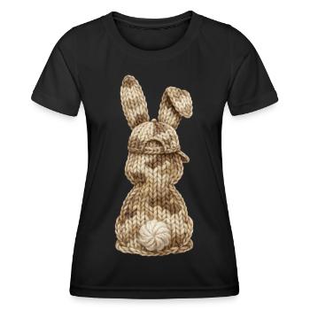 Bunny from Behind Camouflage Cap Cap Camouflage - Women's Functional T-Shirt - black - Front - AI Model Female 172 light (172cm)
