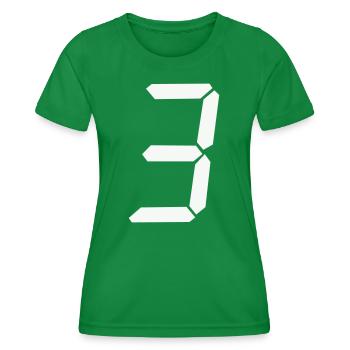 digitale_zahl_3 - T-shirt sport Femme - vert - Devant - AI Model Female 172 dark (172cm)