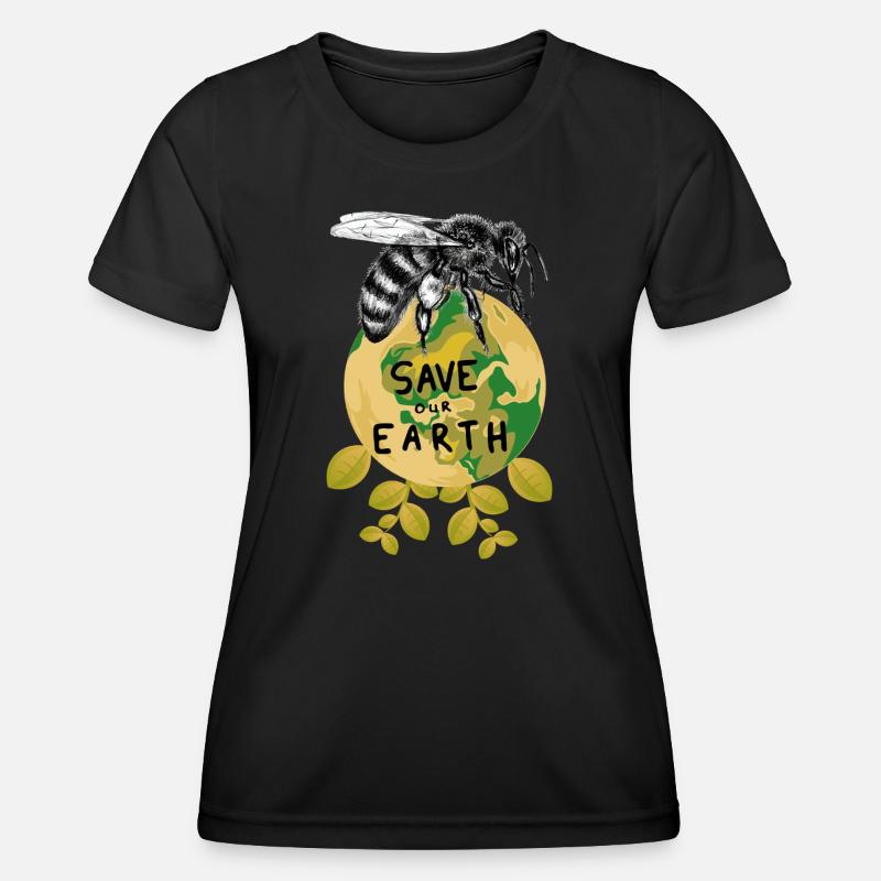 Earth’s hum - Women's Functional T-Shirt - black
