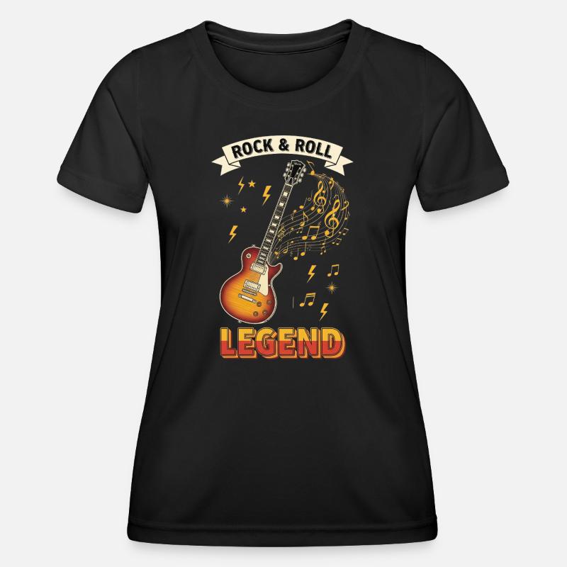 Rock & roll legend - Women's Functional T-Shirt - black