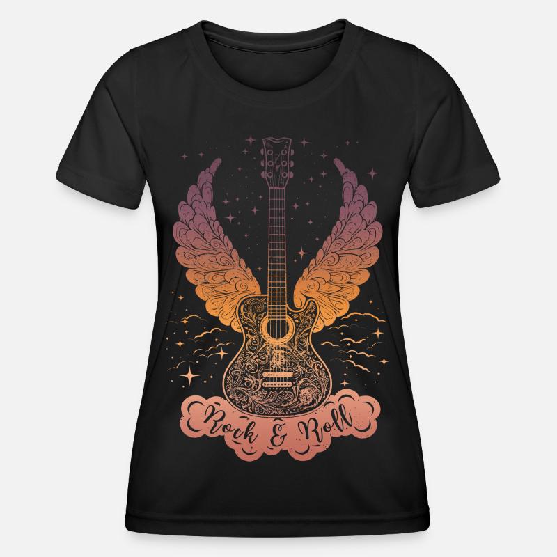 Rock & Roll Guitar - Women's Functional T-Shirt - black