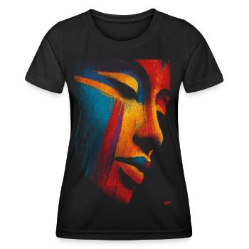 Buddha's Face - Women's Functional T-Shirt - black - Front - AI Model Female 172 light (172cm)