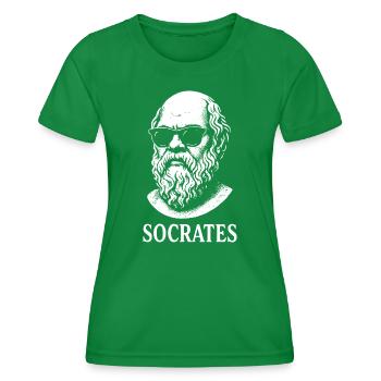 Socrates in Shades - Women's Functional T-Shirt - kelly green - Front - AI Model Female 172 dark (172cm)