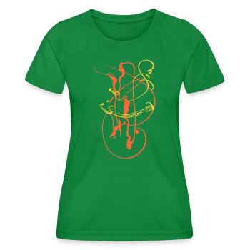 abstrakt - Frauen Funktions-T-Shirt - Kelly Green - Vorne - AI Model Female 172 dark (172cm)