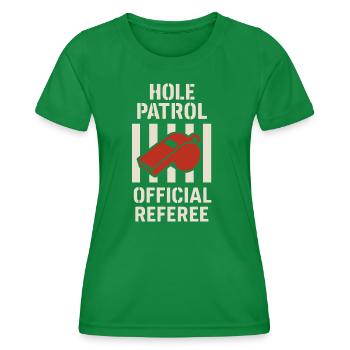 Cornhole Refere Offizielles Schiedsrichter - Frauen Funktions-T-Shirt - Kelly Green - Vorne - AI Model Female 172 dark (172cm)
