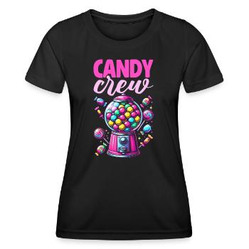 Candy Crew Decoration Candy Lover Sweet Tooth - Women's Functional T-Shirt - black - Front - AI Model Female 172 light (172cm)