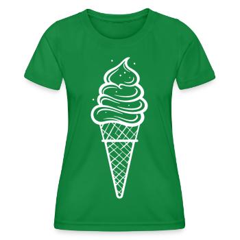 Speiseeis Skizze - Women's Functional T-Shirt - kelly green - Front - AI Model Female 172 dark (172cm)