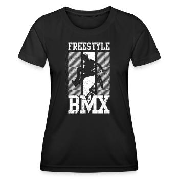 Freestyle Bmx - Frauen Funktions-T-Shirt - Schwarz - Vorne - AI Model Female 172 light (172cm)