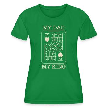 Papa, Roi, Carte de poker - T-shirt sport Femme - vert - Devant - AI Model Female 172 dark (172cm)