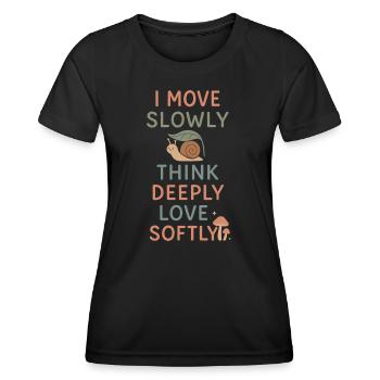Introverti neurodivergent - T-shirt sport Femme - noir - Devant - AI Model Female 172 light (172cm)