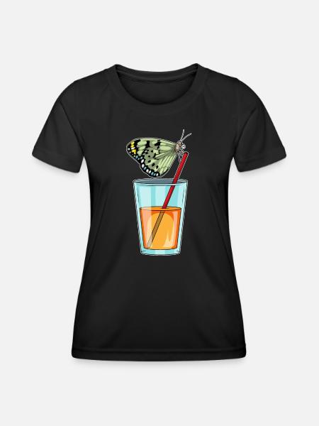 Schmetterling Saft - Frauen Funktions-T-Shirt - Schwarz