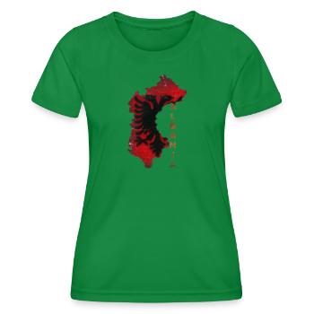 Albania - T-shirt sport Femme - vert - Devant - AI Model Female 172 dark (172cm)