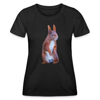Eichhönchen - Frauen Funktions-T-Shirt - Schwarz - Vorne - AI Model Female 172 light (172cm)
