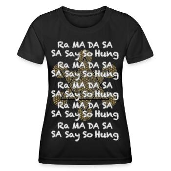 Mantra der Heilung - Frauen Funktions-T-Shirt - Schwarz - Vorne - AI Model Female 172 light (172cm)