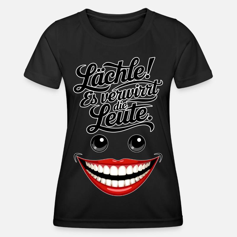 Always smiling - Women's Functional T-Shirt - black