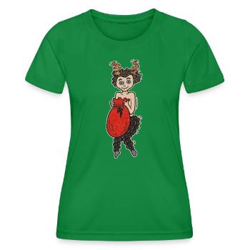 Krampus Lady - Frauen Funktions-T-Shirt - Kelly Green - Vorne - AI Model Female 172 dark (172cm)