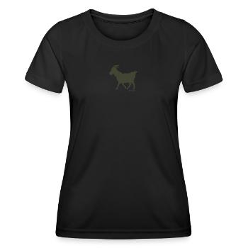 Bouc émissaire olivier - T-shirt sport Femme - noir - Devant - AI Model Female 172 light (172cm)