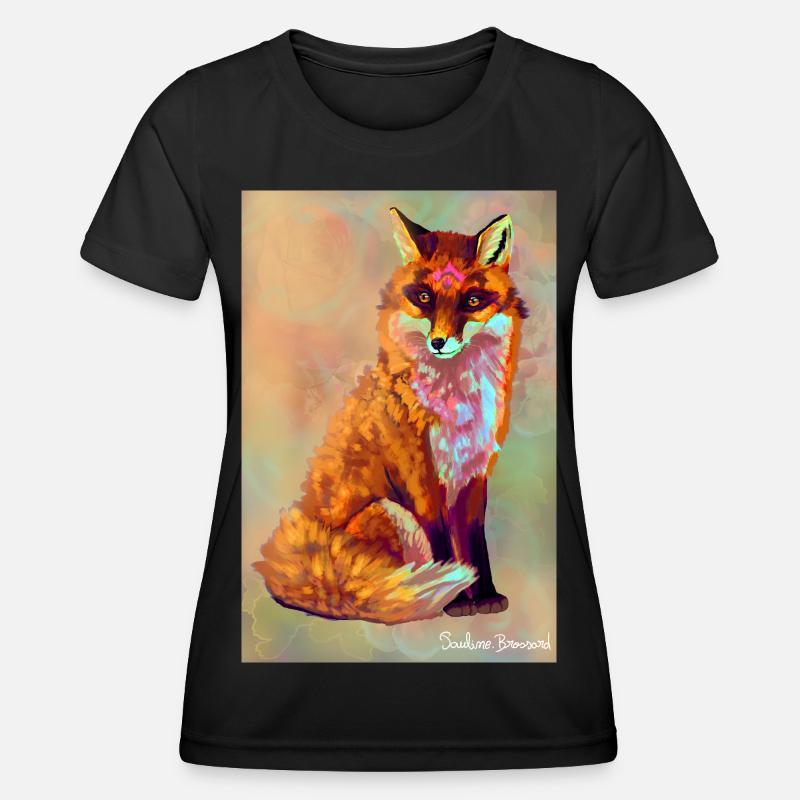 Fox poster - Women's Functional T-Shirt - black