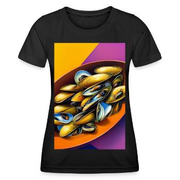 Mussels - Women's Functional T-Shirt - black - Front - AI Model Female 172 light (172cm)