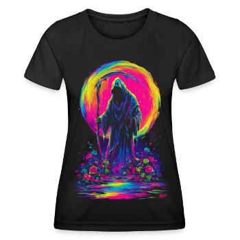 Neon Grim Reaper - Women's Functional T-Shirt - black - Front - AI Model Female 172 light (172cm)
