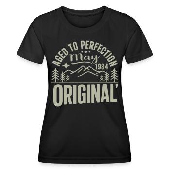 May 1984 – Legend of the Peaks and Mountains - Women's Functional T-Shirt - black - Front - AI Model Female 172 light (172cm)