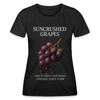Grapes Fruit Grapes Summer - Women's Functional T-Shirt - black - Front - AI Model Female 172 light (172cm)