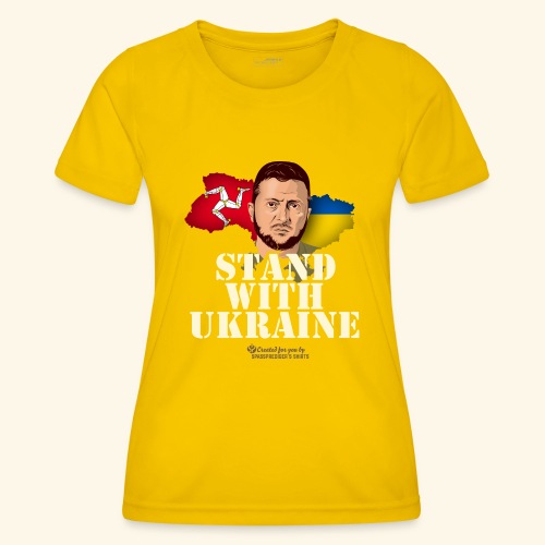 Ukraine Isle of Man - Frauen Funktions-T-Shirt