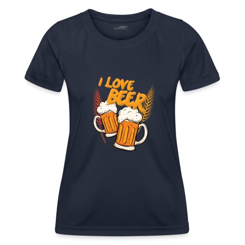 I Love Beer - Frauen Funktions-T-Shirt