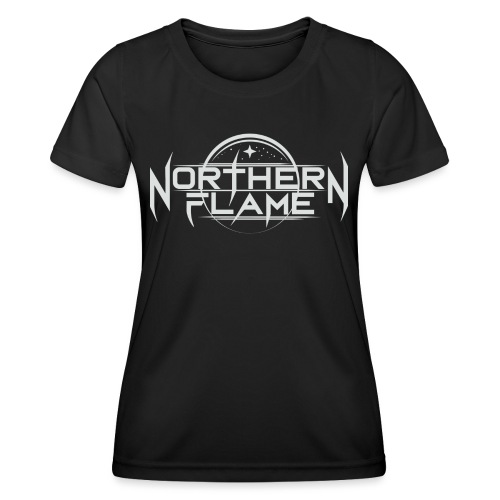 Northern Flame logo larger white - Funktions-T-shirt dam
