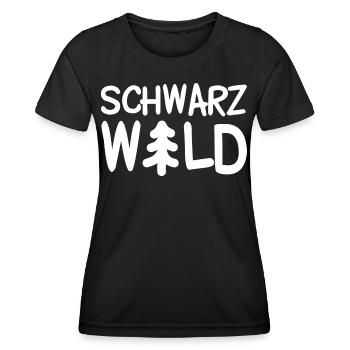 Schwarz Wald Tanne Nadelbaum Schwarzwälder - Frauen Funktions-T-Shirt - Schwarz - Vorne - AI Model Female 172 light (172cm)