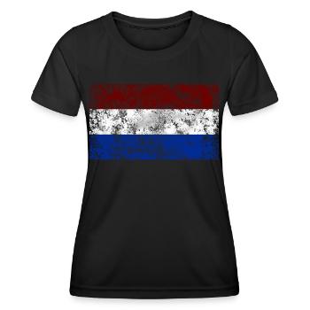 Drapeau des Pays-Bas Vintage - T-shirt sport Femme - noir - Devant - AI Model Female 172 light (172cm)