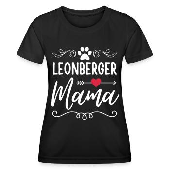 Leonberger mama Leonberger lover - Women's Functional T-Shirt - black - Front - AI Model Female 172 light (172cm)