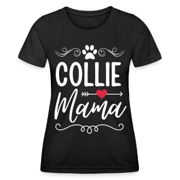 Collie Mama Collie Amant - T-shirt sport Femme - noir - Devant - AI Model Female 172 light (172cm)