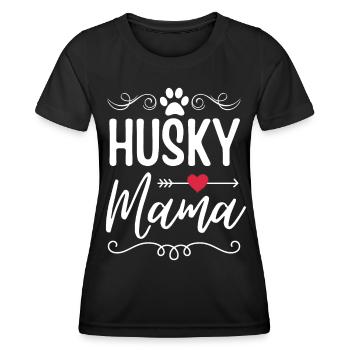 Husky Mama Husky Lovers - Women's Functional T-Shirt - black - Front - AI Model Female 172 light (172cm)