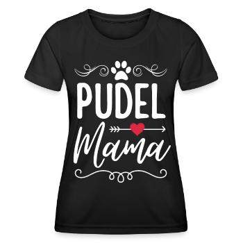 Pudel Mama Liebhaber - Frauen Funktions-T-Shirt - Schwarz - Vorne - AI Model Female 172 light (172cm)