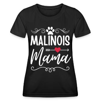 Malinois Mama Malinois amant - T-shirt sport Femme - noir - Devant - AI Model Female 172 light (172cm)