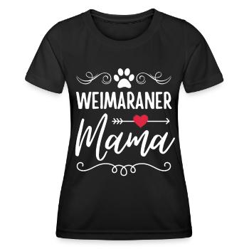 Weimaraner Mama Weimaraner Liebhaber - Frauen Funktions-T-Shirt - Schwarz - Vorne - AI Model Female 172 light (172cm)