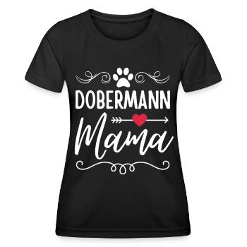 Dobermann Mama Dobermann Lovers - Women's Functional T-Shirt - black - Front - AI Model Female 172 light (172cm)