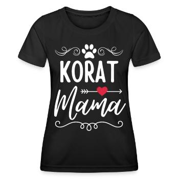 Korat Cat Mama Korat Maman - T-shirt sport Femme - noir - Devant - AI Model Female 172 light (172cm)