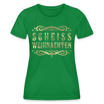 Scheiss Weihnachten - Frauen Funktions-T-Shirt - Kelly Green - Vorne - AI Model Female 172 dark (172cm)