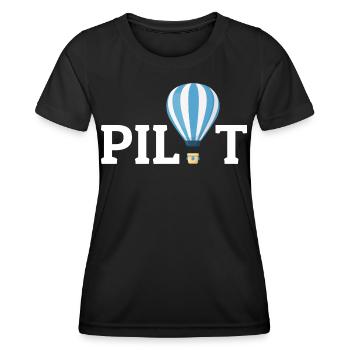 Montgolfière Montgolfière Pilote de montgolfière - T-shirt sport Femme - noir - Devant - AI Model Female 172 light (172cm)