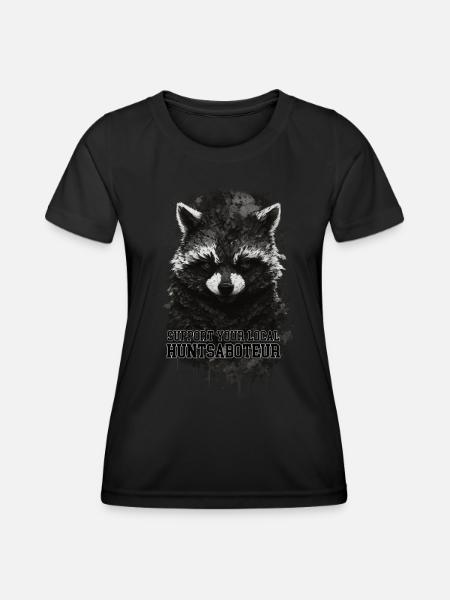 support your local huntsaboteur - Women's Functional T-Shirt - black