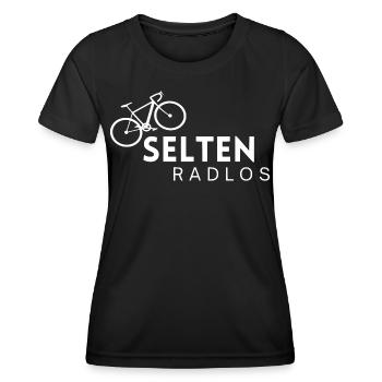 Selten Radlos - Frauen Funktions-T-Shirt - Schwarz - Vorne - AI Model Female 172 light (172cm)