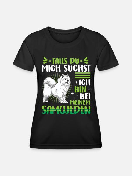 Samojede mich suchen Schlittenhund - Funktionsshirt til damer - sort