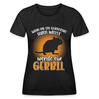 Become a Gerbil Rodent Gerbil - Women's Functional T-Shirt - black - Front - AI Model Female 172 light (172cm)