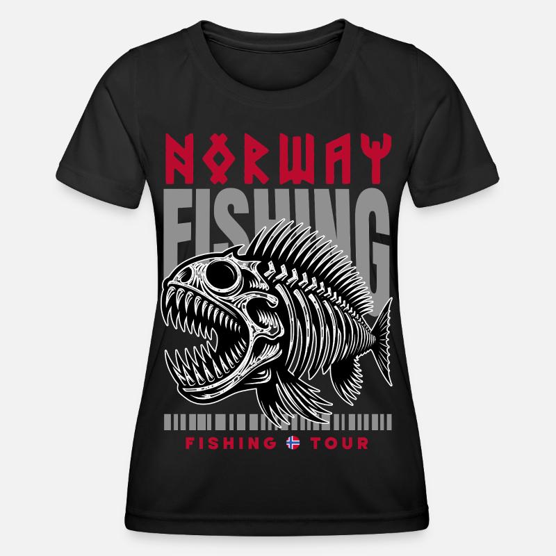 Norway Fishing Trip - Women's Functional T-Shirt - black