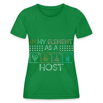 Radio Music Voice Channel - Women's Functional T-Shirt - kelly green - Front - AI Model Female 172 dark (172cm)