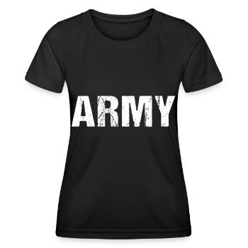 Army Soldaten Militär Vintage - Frauen Funktions-T-Shirt - Schwarz - Vorne - AI Model Female 172 light (172cm)